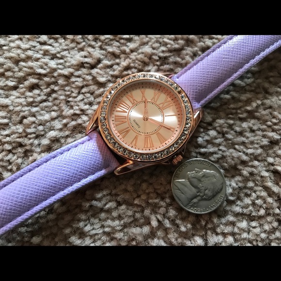 Womens Watch Purple Band Ladies Analog Wrist Watch - Picture 3 of 8